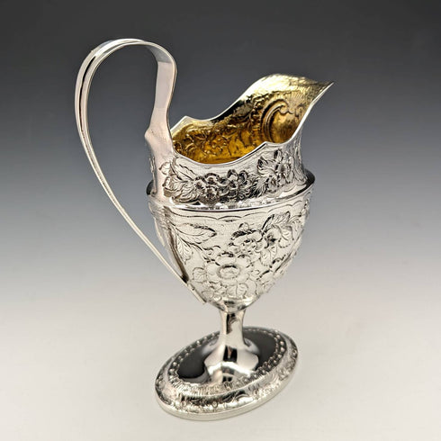 1797年 英国アンティーク ジョージアン 純銀製 クリームジャグ 191g